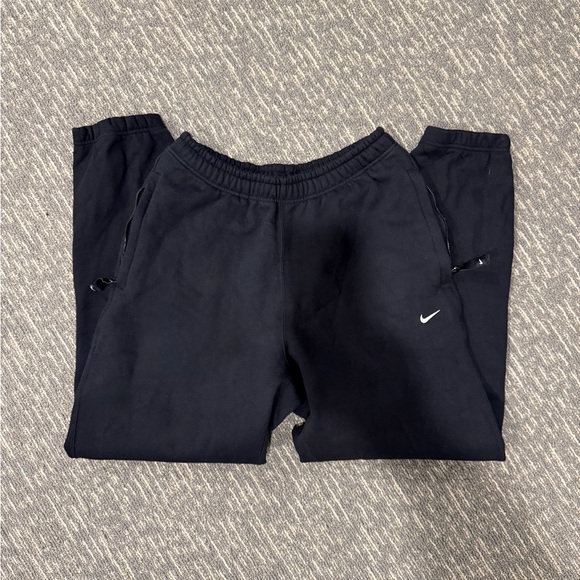 Nike Solo Swoosh Black Fleece Pants (small) - Picture 1 of 1